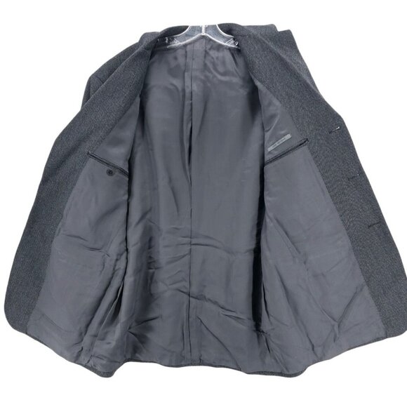 JOHN VARVATOS Gray Diagonal Stripe Blazer Sport Coat Made in ITALY Est. Size 44 - Picture 5 of 10